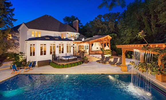 Naperville luxury homes pool real estate magazine photos
